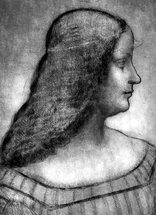 Leonardo Da Vinci Portrait einer Dame im Profil Wandbild