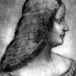 Leonardo-Da-Vinci-Portrait-einer-Dame-im-Profil