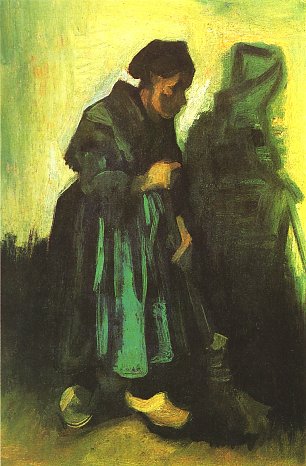 Vincent van Gogh Baeuerin beim Kehren Wandbild
