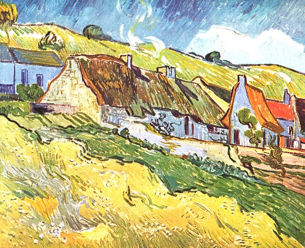 Vincent van Gogh Bauernhuetten in Auvers Wandbild