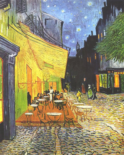 Vincent van Gogh Cafeterasse bei Nacht Wandbild