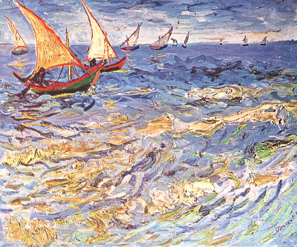 Vincent van Gogh Das Meer bei Saintes Maries Wandbild