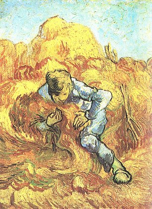 Vincent van Gogh Der Garbenbinder Wandbild