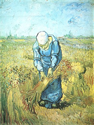 Vincent van Gogh Die Garbenbinderin Wandbild