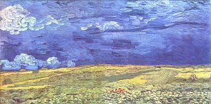 Vincent van Gogh Feld unter Sturmhimmel Wandbild