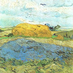 Vincent-van-Gogh-Heuschober-an-einem-Regentag