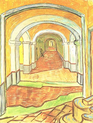 Vincent van Gogh Korridor im Hospital Saint Paul Wandbild