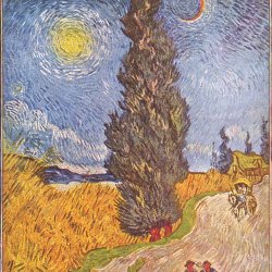 Vincent-van-Gogh-Landstrasse-mit-Zypressen