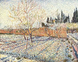 Vincent van Gogh Obstgarten mit Zypressen Wandbild