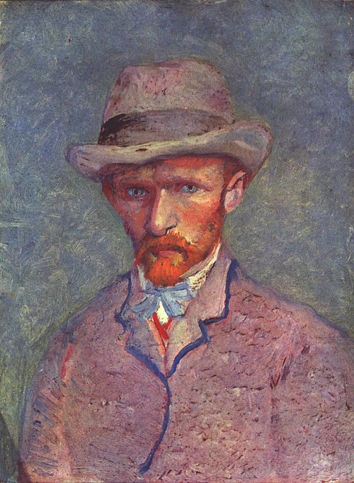 Vincent van Gogh Selbstbildnis mit grauem Hut Wandbild
