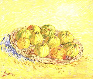Vincent van Gogh Stillleben mit Apfelkorb 2 Wandbild