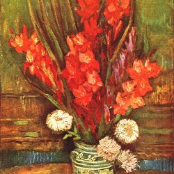 Vincent-van-Gogh-Stillleben-mit-roten-Gladiolen
