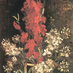 Vincent-van-Gogh-Vase-mit-Gladiolen-und-Nelken