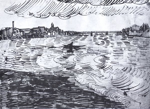 Vincent van Gogh Boot auf der Rhone Wandbild