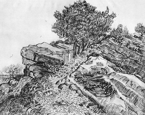 Vincent van Gogh Der Felsen Wandbild
