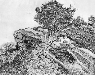 Vincent van Gogh Der Felsen Wandbild
