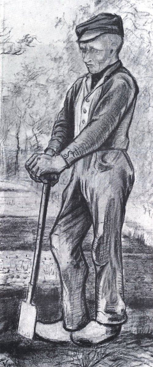 Vincent van Gogh Gaertner mit Spaten Wandbild
