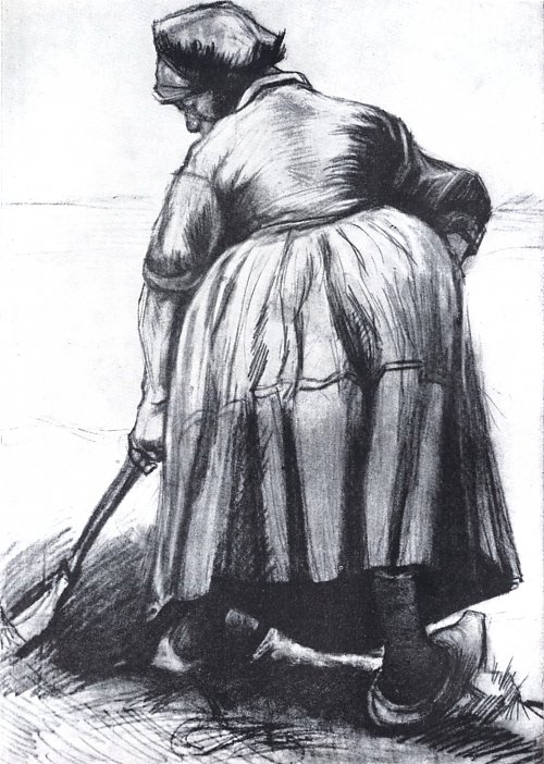 Vincent van Gogh Grabende Baeuerin 1 Wandbild