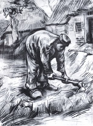 Vincent van Gogh Hackender Bauer Wandbild