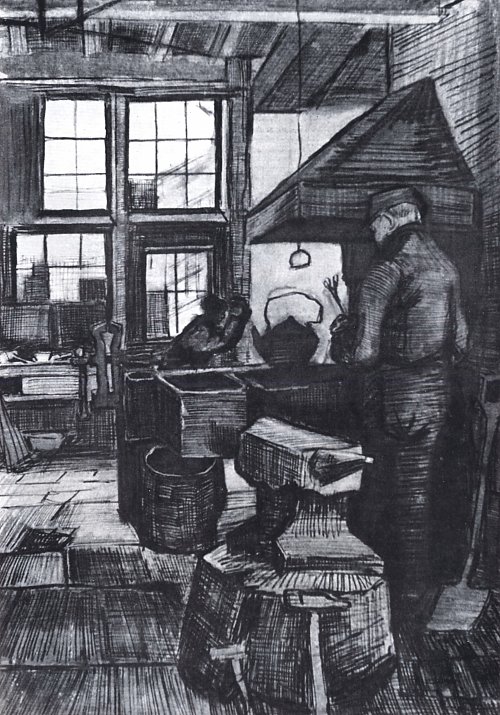 Vincent van Gogh In der Schmiede Wandbild