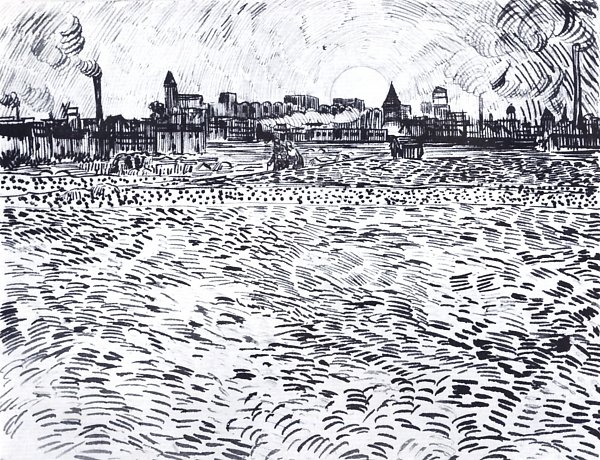 Vincent van Gogh Sommerabend bei Arles Wandbild