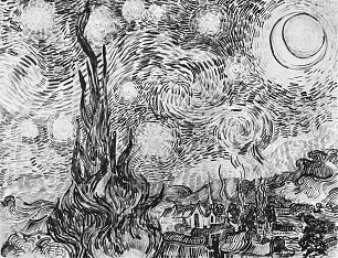 Vincent van Gogh Sternenhimmel ueber Saint Remy Wandbild