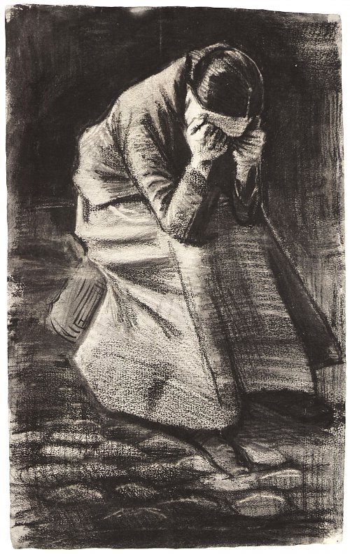 Vincent van Gogh Weinende Frau 2 Wandbild