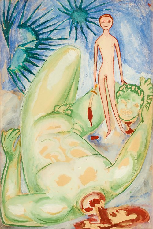 Nils von Dardel David och Goliat Wandbild