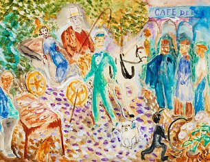Nils von Dardel Parisergata Wandbild