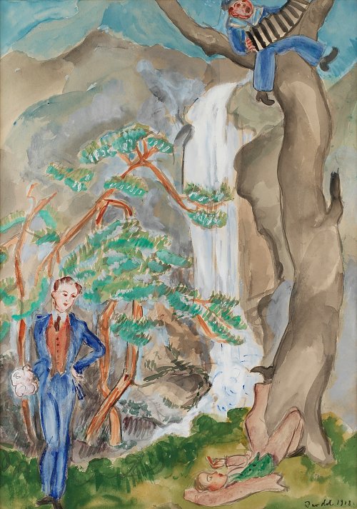 Nils von Dardel Uppvaktning Wandbild