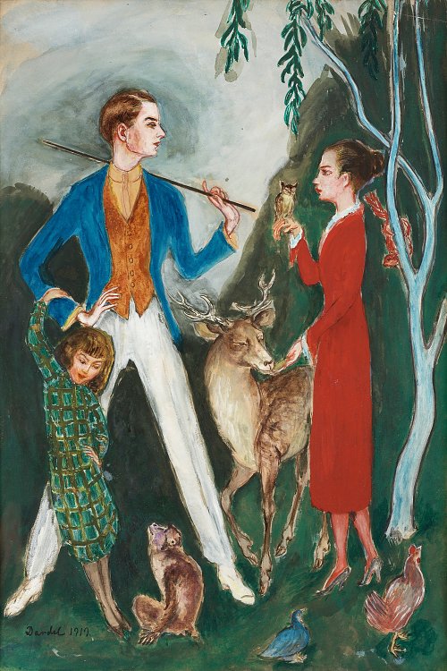 Nils von Dardel Ynglingen och flickan Wandbild