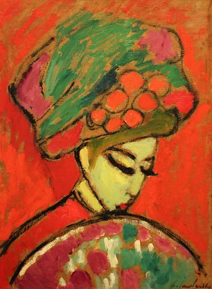 Alexej von Jawlensky Alexej Jawlensky_Maedchen mit Blumenhut Wandbild