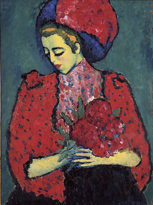 Alexej von Jawlensky Junge Frau mit Paeonien Wandbild