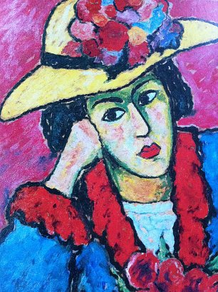 Alexej von Jawlensky Lady with Yellow Straw Hat Wandbild
