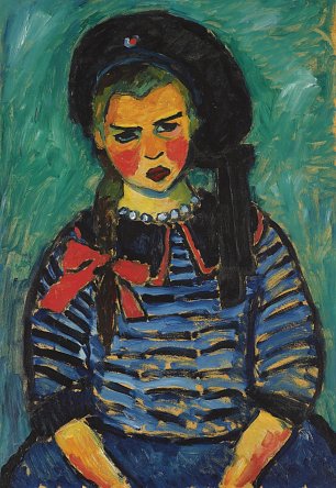 Alexej von Jawlensky Maedchen mit roter Schleife Wandbild