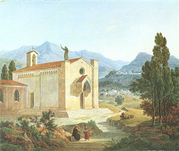 Leo von Klenze Ansicht von San Francesco in Fiesole Wandbild