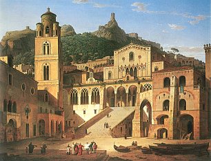 Leo von Klenze Der Domplatz von Amalfi Wandbild
