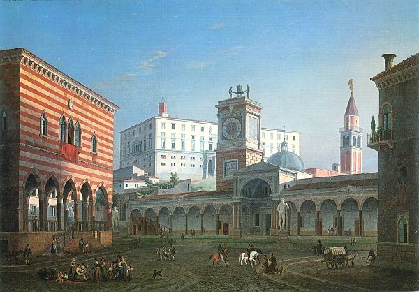 Leo von Klenze Die Piazza Contarena in Udine Wandbild
