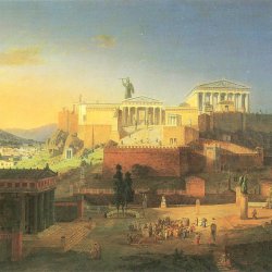 Leo-von-Klenze-Ideale-Ansicht-der-Stadt-Athen-mit-der-Akropolis-und-dem-Areopag