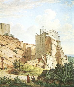 Leo von Klenze Tor des Koenigs Kokalos in Agrigent Wandbild