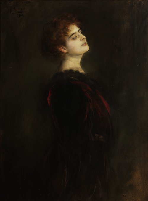 Franz von Lenbach Bildnis Frau Elsa Mothwurf Wandbild
