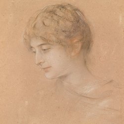 Franz-von-Lenbach-Portrait-einer-jungen-Frau-im-Halbprofil