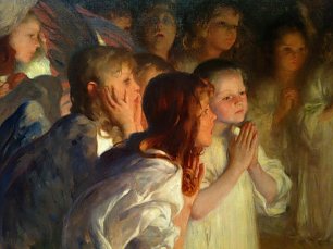Carl von Marr Anbetung Jesus Christus Wandbild