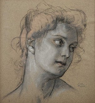 Carl von Marr Bildnis einer jungen Frau Wandbild