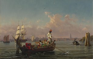 Friedrich von Nerly In der Lagune Venedig Wandbild