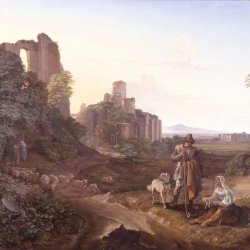 Friedrich-von-Nerly-Italienische-Landschaft-mit-Ruinen