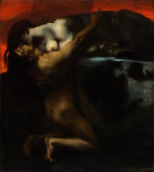 Franz von Stuck Der Kuss der Sphinx Wandbild