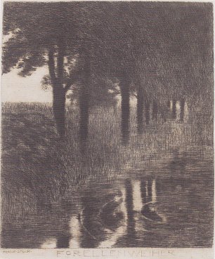 Franz von Stuck Forellenweiher Wandbild