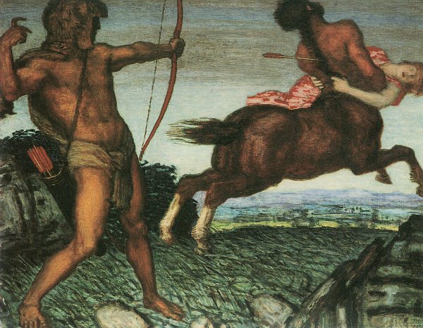 Franz von Stuck Herkules und Nessus Wandbild