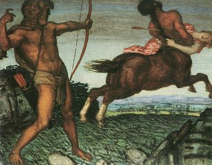 Franz von Stuck Herkules und Nessus Wandbild